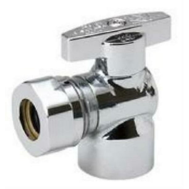 B and K 190-237HC 1//2 Fip X 7//16 Chrome Plated Brass 1//4 Angle Turn Valve